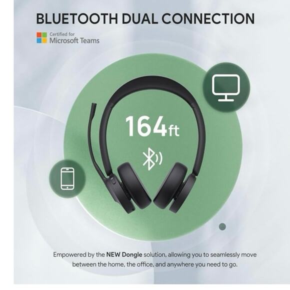 Yealink BH70 Dual Teams Bluetooth Headset with USB-A Dongle, 35hr battery - Picture 4 of 16